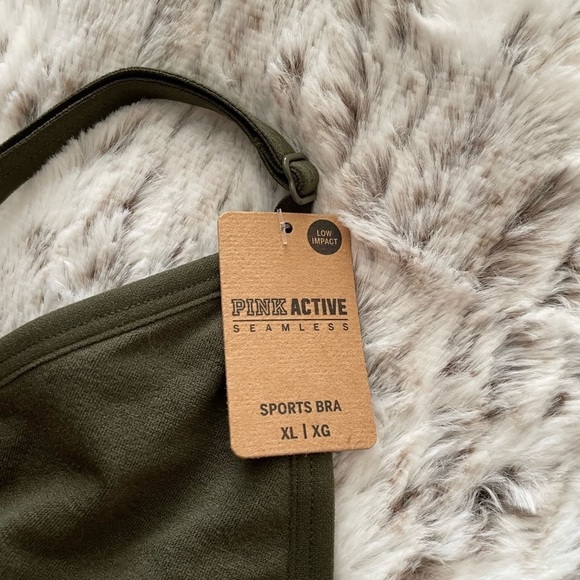 Victoria’s Secret Sports Bra Olive Green Gorgeous & Super COMFY VS Bra NEW - Picture 3 of 8